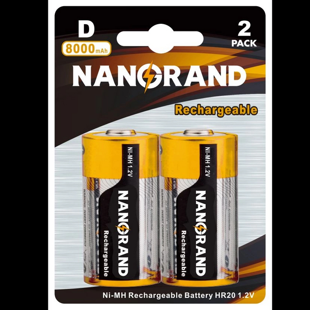 1.2V recargable D Tamaño D HR20 Batería NIMH